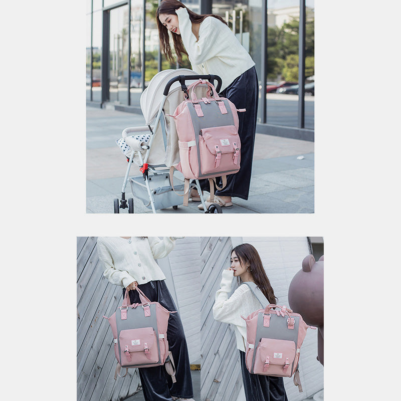 Multi Pocket Funktionale Wickeltasche Rucksack Reiserucksack Mama Tasche