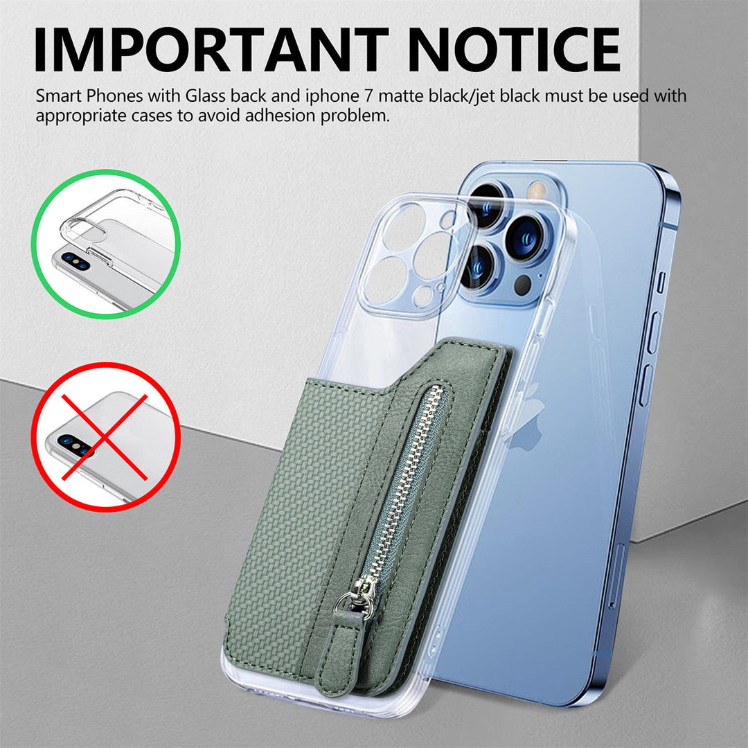 Brieftasche für Telefon Creative Stick Clamshell Style Zurück Kartenhalter