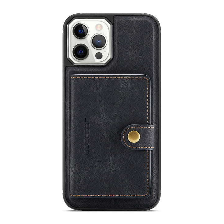 Leder-Brieftaschenhülle, abnehmbarer Kartenhalter, Ständer für iPhone 13 Pro Max, mehrere Modelle optional