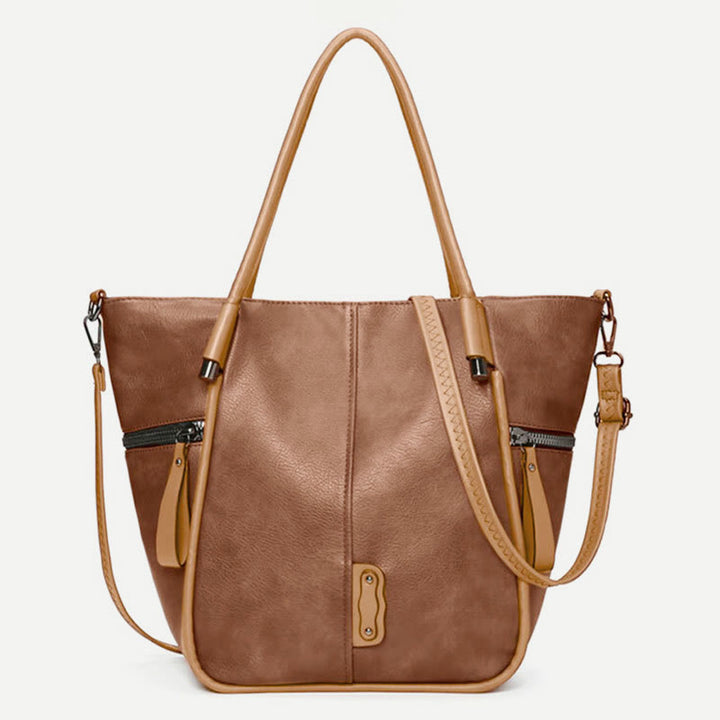 Tragetasche für Damen, Vintage, große Kapazität, Handtasche aus PU-Leder