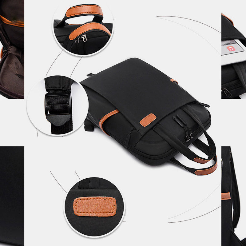Lässiger, wasserdichter Nylon-Rucksack mit großem Fassungsvermögen 