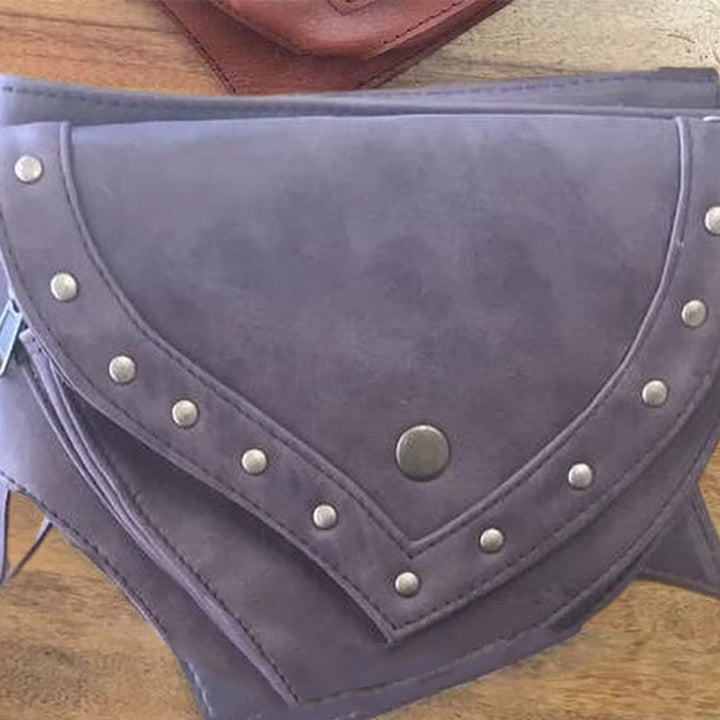 Gürteltasche für Damen, Vintage, Outdoor-Sport, genietete Gürteltasche