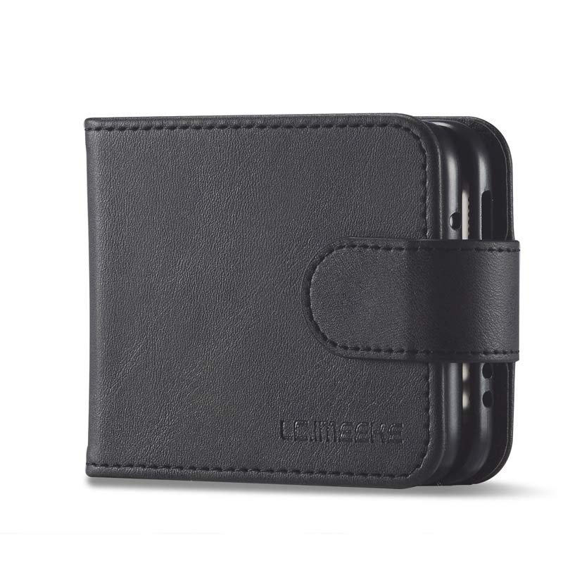 Samsung Galaxy Z Flip 3 Leder-Handyhülle Wallet Case mit Kartenfach