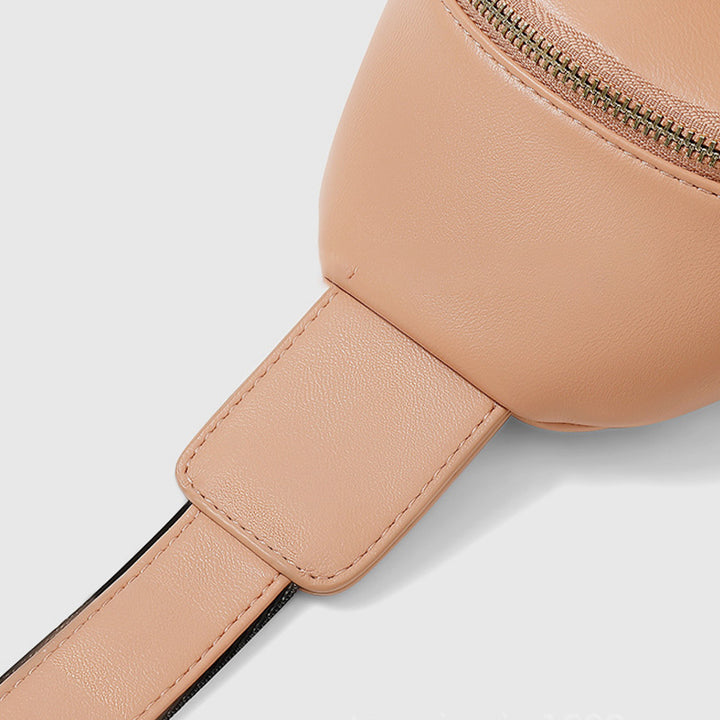 Sling-Rucksack, Brusttasche für Damen, kleine Umhängetasche aus Leder
