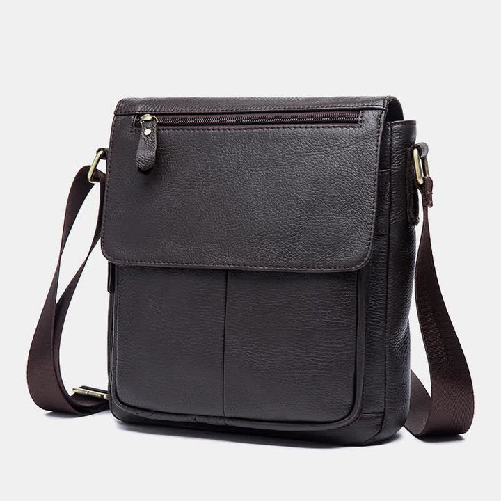 Herren Umhängetasche Echtes Leder Kleine Messenger Bag Crossbody Bag