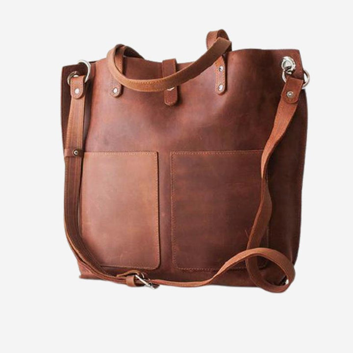 Vintage Ölwachs Leder Crossbody Schultertasche Arbeit Totes für Frauen Geldbörse Handtasche