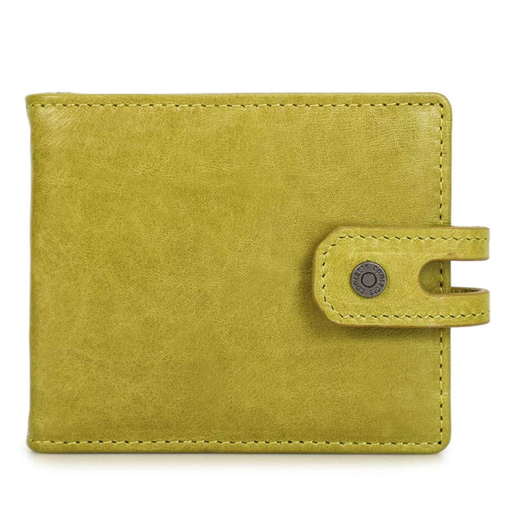 Zweifach gefaltete Lederbrieftasche mit RFID-Blockierung