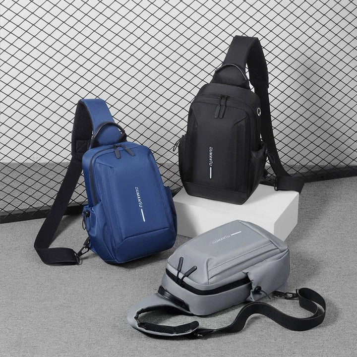 Schultertasche für Herren, für die tägliche Reise, Brusttasche mit großem Fassungsvermögen