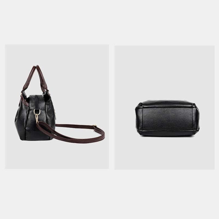 Tragetasche mit drei Fächern für Damen, große Hobo-Handtasche, Umhängetasche