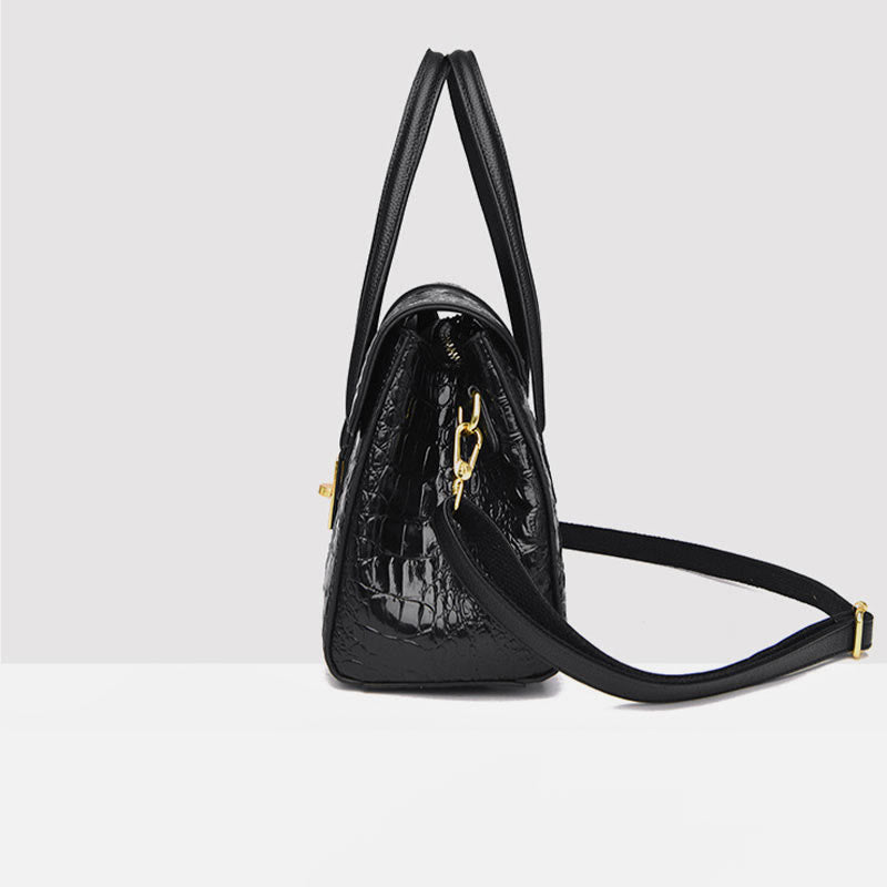 Handtaschen für Frauen Krokodilmuster Leder Crossbody Tragetasche