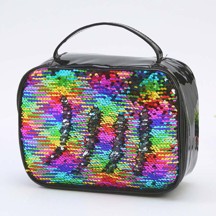 Lunchtasche für Kinder mit Glitzer-Herzmuster, isolierte Tasche