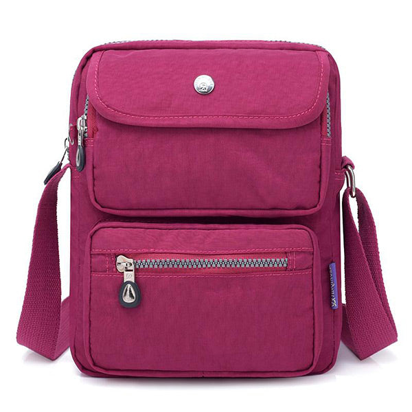 Umhängetasche aus Nylon mit mehreren Taschen