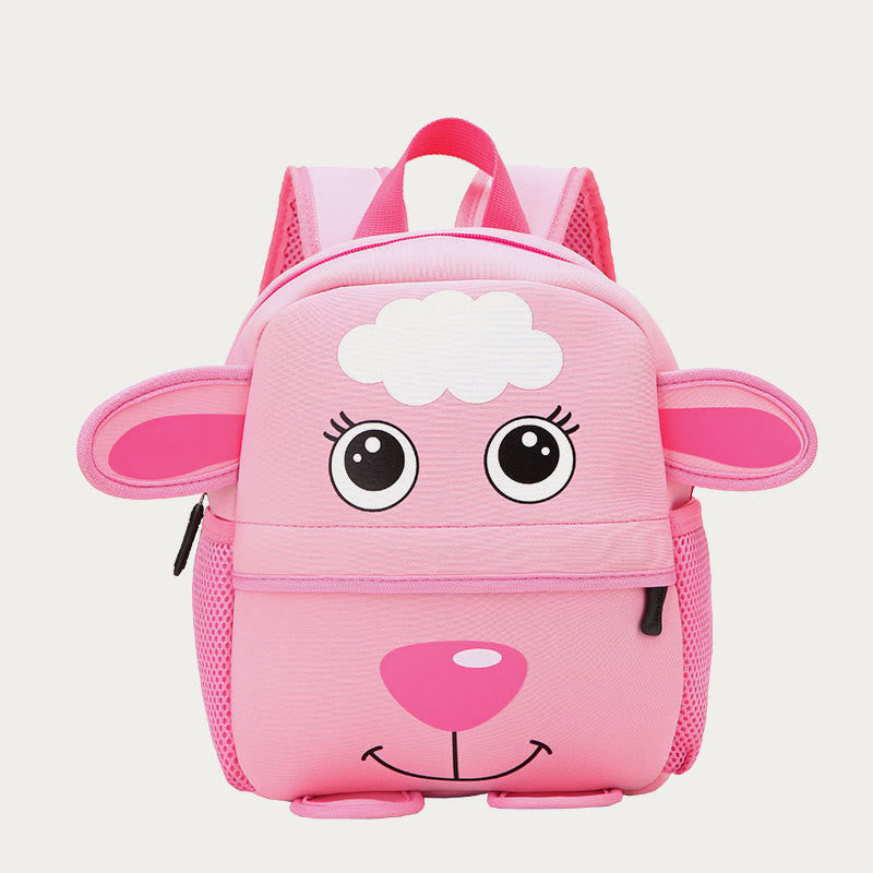 Rucksack für Kinder, süßes Cartoon-Tiermuster, Nylon, Schultasche