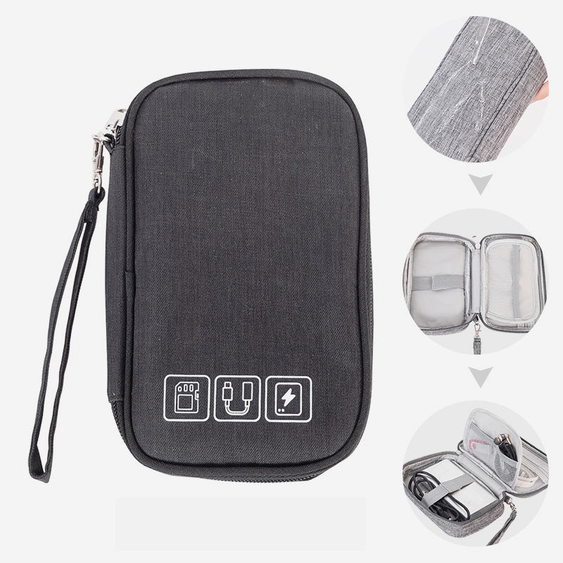 Wasserdichte tragbare Clutch zur Aufbewahrung digitaler Kabel, Reisekabel-Organizer