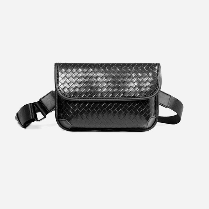 Umhängetasche für Unisex, minimalistische, quadratische Schultertasche aus PU-Leder
