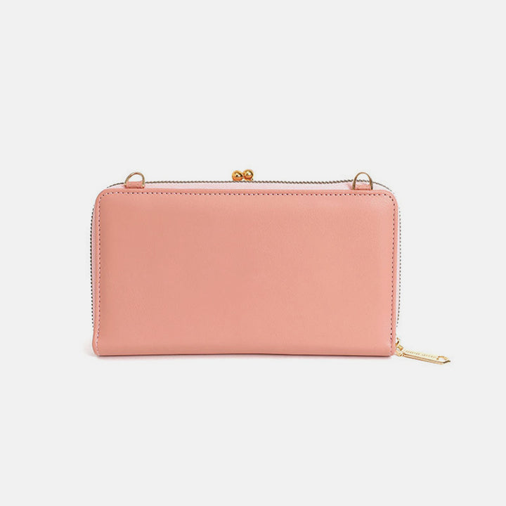 Kleine Umhängetasche Geldbörse Handytasche Damen Mini gewebtes Leder Schultertasche