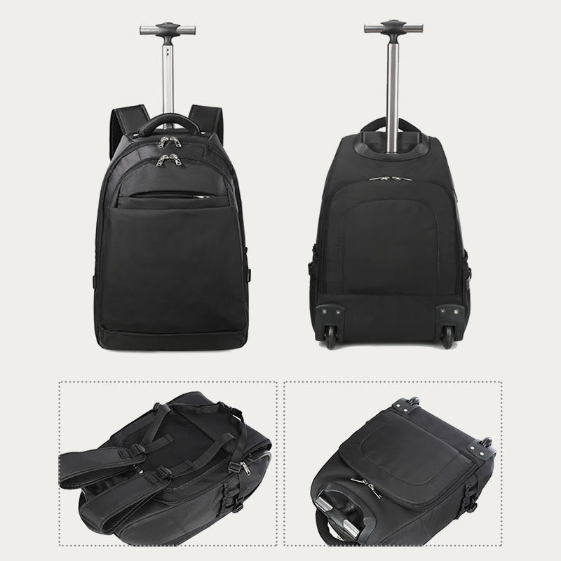 Einfarbig Oxford Rucksack Frauen Männer Business Reise Trolley