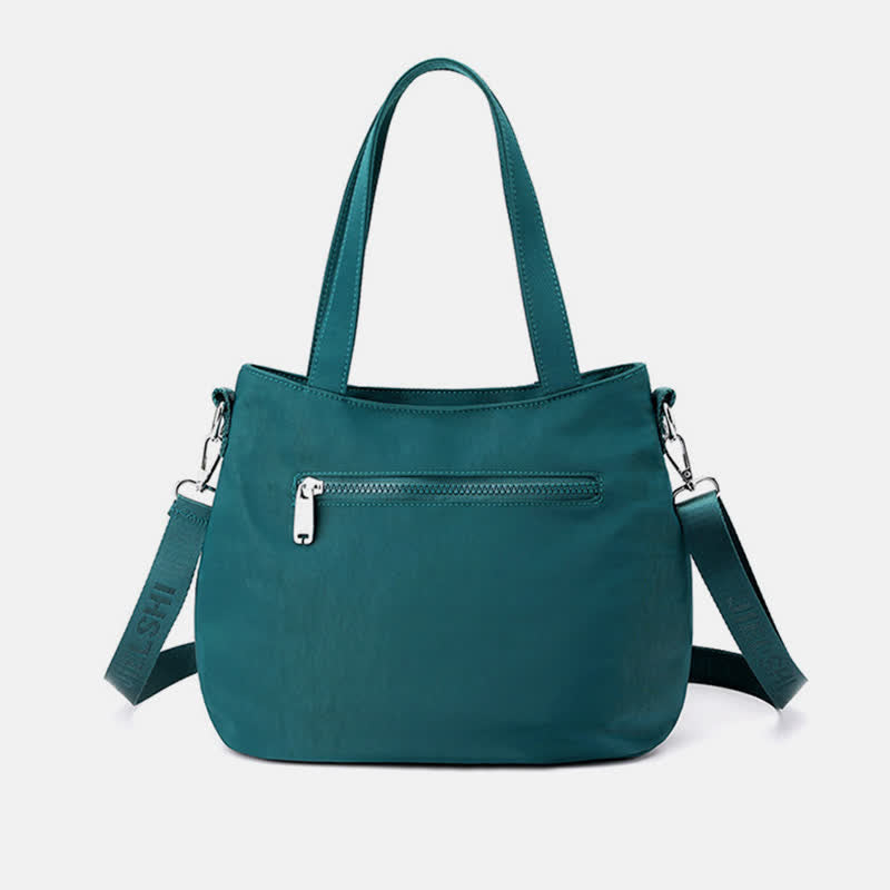 Leichte Umhängetasche aus Nylon mit mehreren Taschen und Reißverschlusstasche für Damen