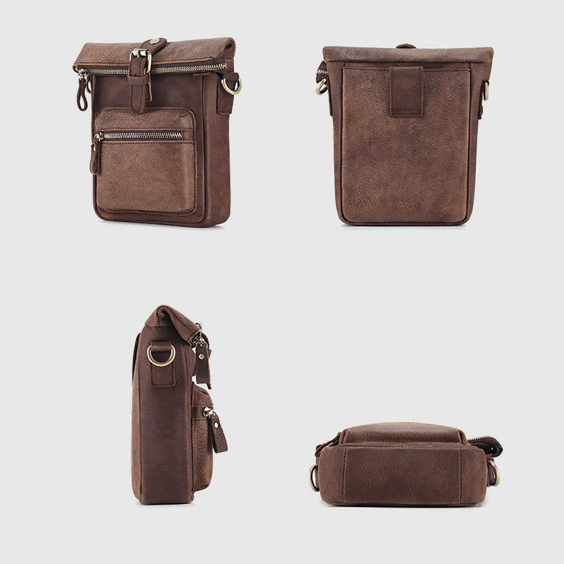 Gürteltasche für Herren, multifunktionale Gürteltasche aus Leder für Outdoor-Sportbekleidung