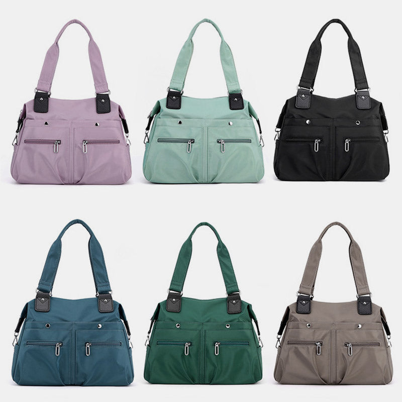 Damen Nylon Schultertasche Leichte wasserdichte Tragetasche Casual Arbeitstasche Geldbörse