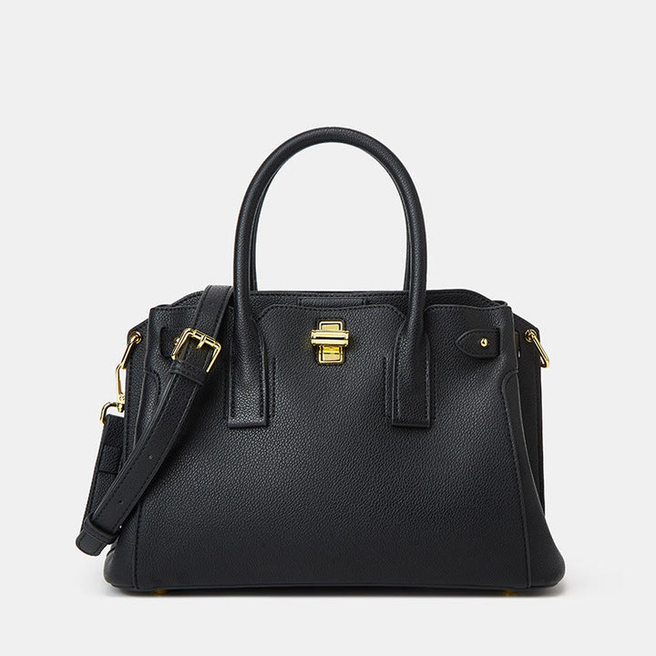 Elegante Handtasche für Damen, große, klassische Tragetasche aus veganem Leder