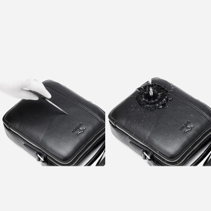 Messenger Bag für Herren aus PU-Leder, minimalistische Business-Umhängetasche