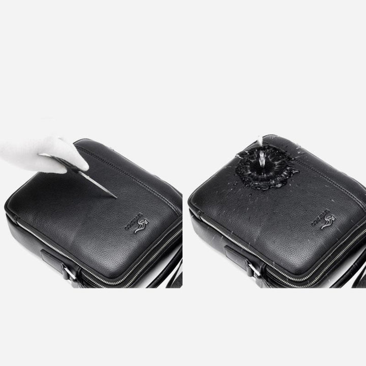 Messenger Bag für Herren aus PU-Leder, minimalistische Business-Umhängetasche