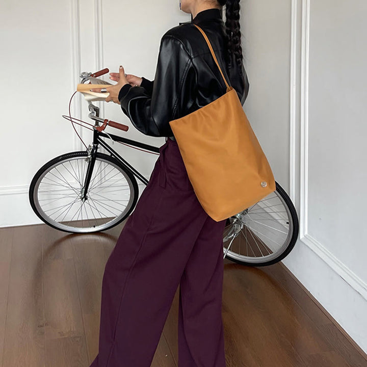 Große Einzel-Schultertasche für Damen, minimalistische Oxford-Unterarmtasche