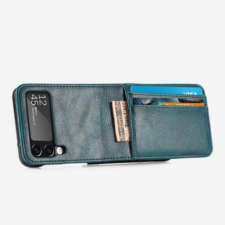 Samsung Galaxy Z Flip&amp; Z Flip 3 4 Handyhülle Leder-Handytasche mit Multi-Slot