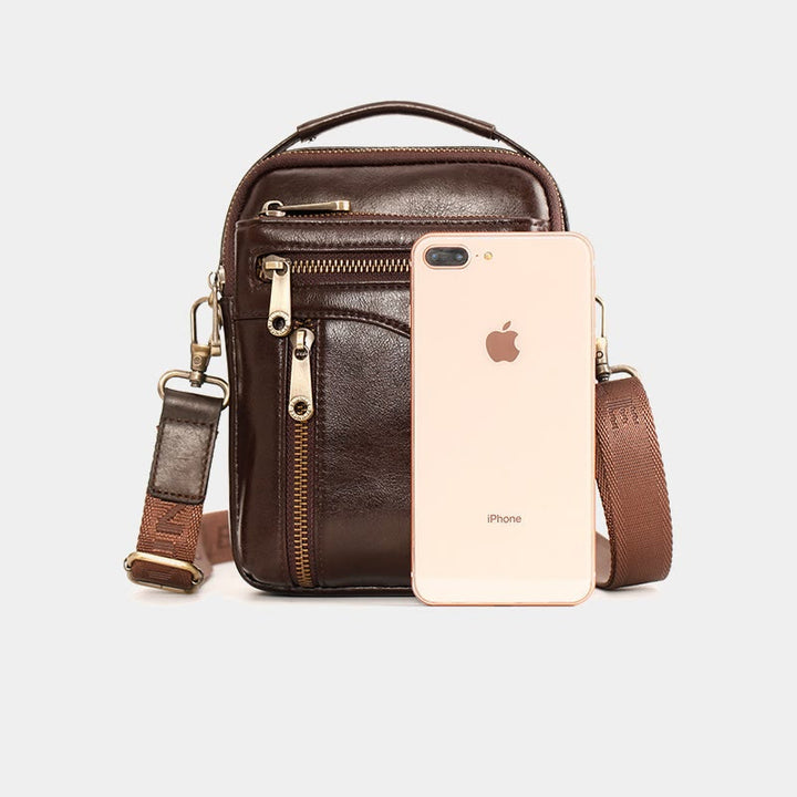Multifunktionale Leder-Telefontasche, Hüfttasche, Umhängetasche