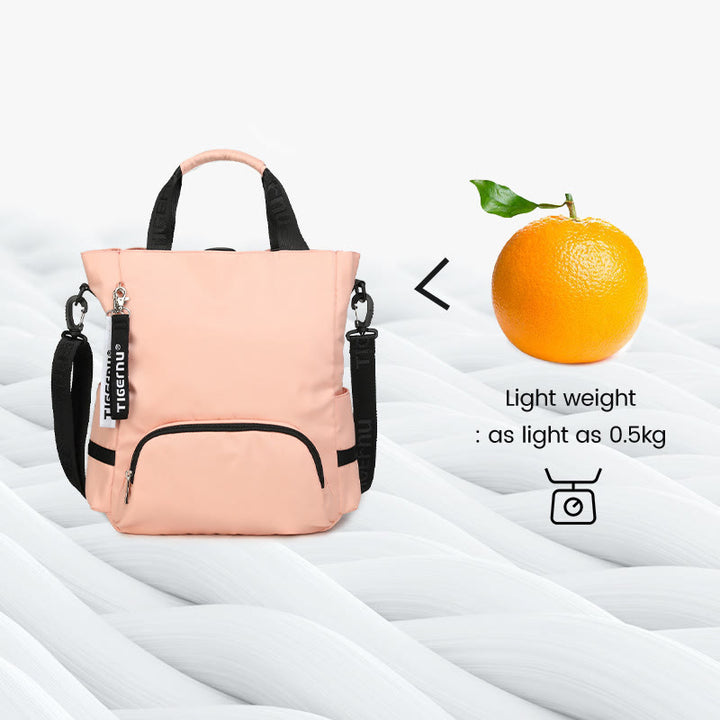 Leichte Umhängetasche, umwandelbarer Rucksack, lässige Handtasche, Büchertasche