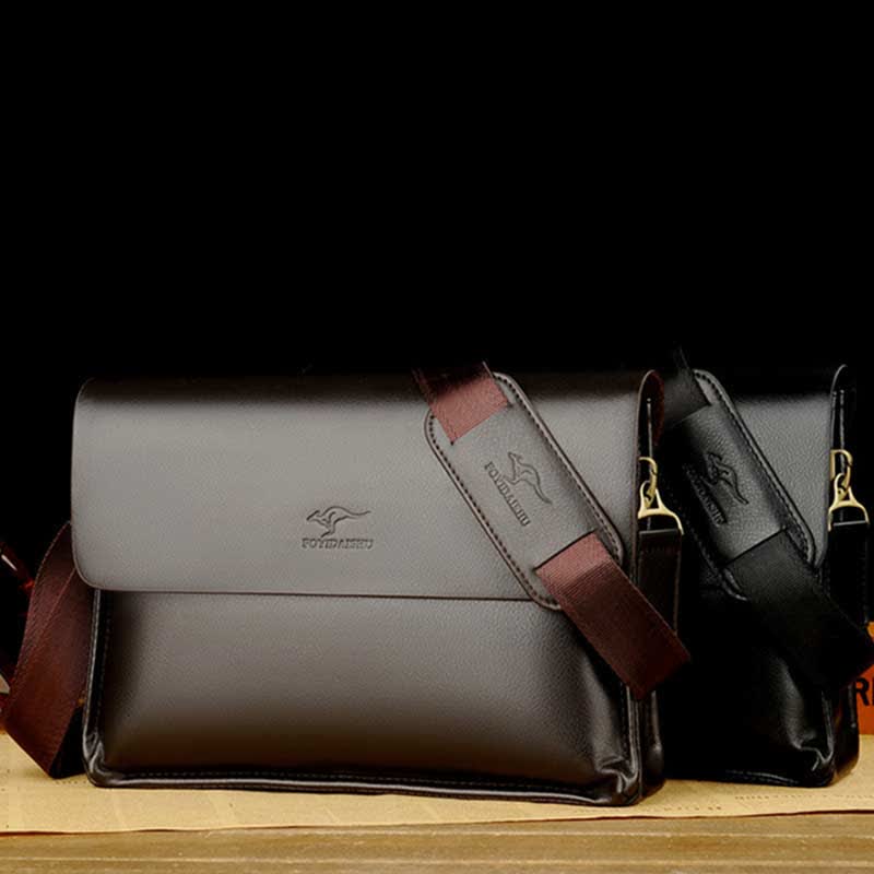 Herren Leder Umhängetasche Messenger Bag Reise Arbeit Business Satchel
