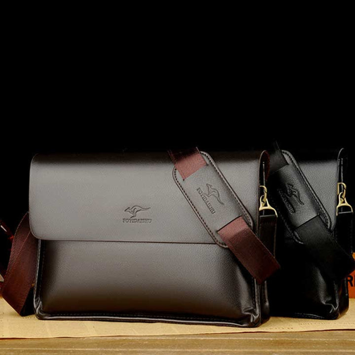 Herren Leder Umhängetasche Messenger Bag Reise Arbeit Business Satchel