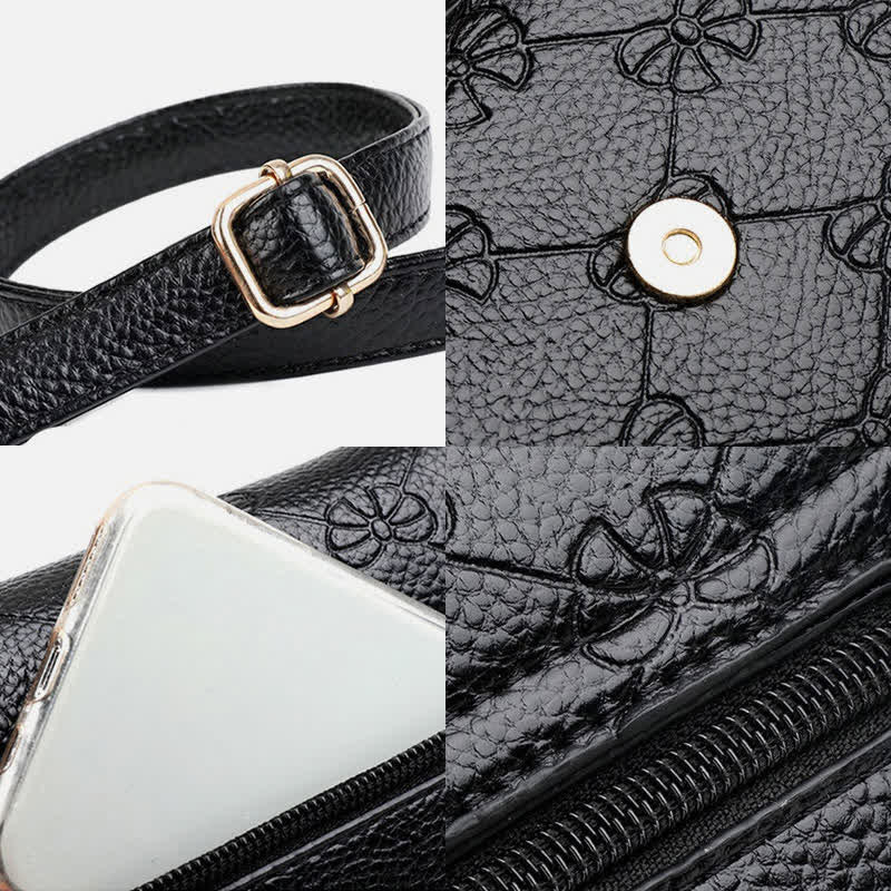 Kleine Umhängetaschen für Frauen Leder Schulter Geldbörsen PU Casual Handtasche