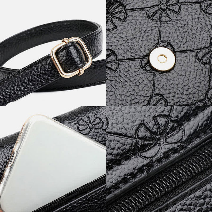 Kleine Umhängetaschen für Frauen Leder Schulter Geldbörsen PU Casual Handtasche