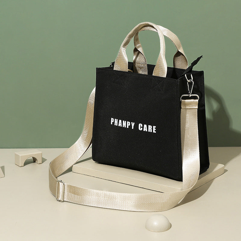 Funktionelle Handtasche, Tote Mommy Bag, Schultertasche mit mehreren Taschen und Umhängegurt