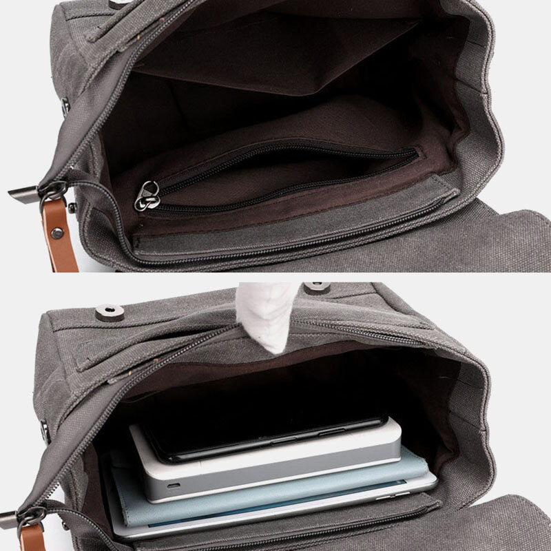 Canvas große Kapazität Vintage Umhängetasche Handtasche