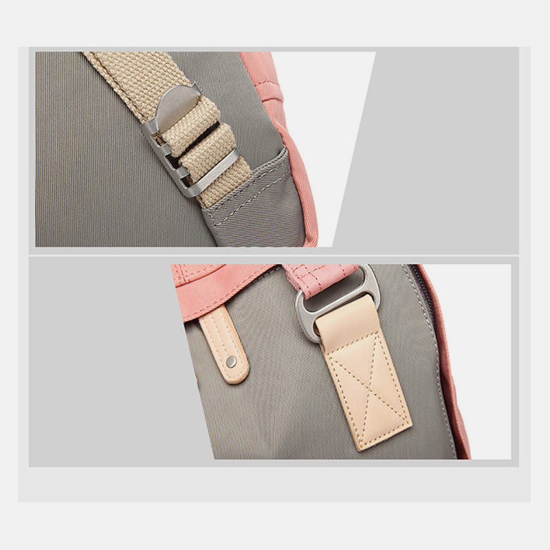 Großer Vintage-Reiserucksack mit mehreren Taschen im College-Stil