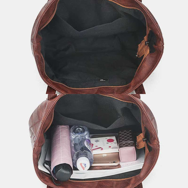 Retro Damen Handtasche Dreifachfach Schultertasche Umhängetasche