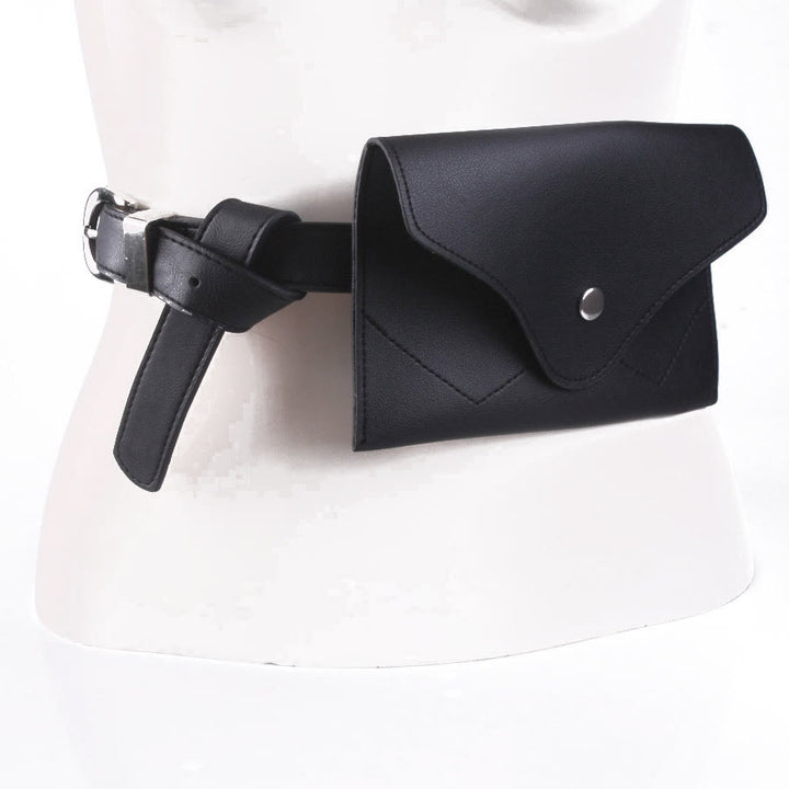 Stilvolle Hüfttasche Vegan Leder Umschlag Damen Gürteltasche