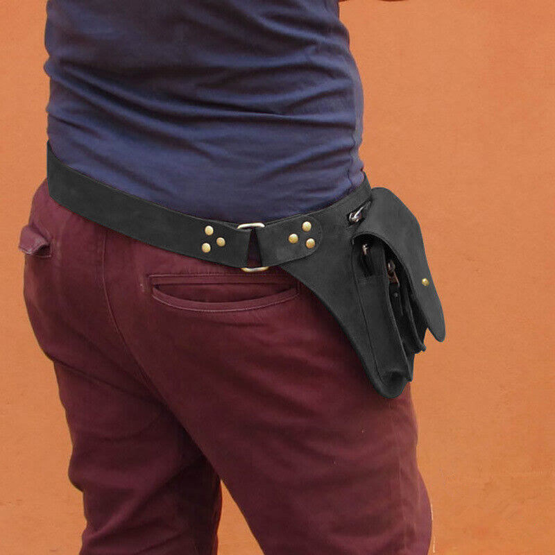 Einfarbige Herren-Hüfttasche, minimalistische Punk-Outdoor-Gürteltasche