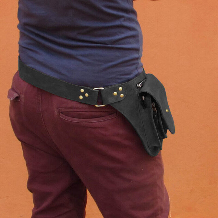 Einfarbige Herren-Hüfttasche, minimalistische Punk-Outdoor-Gürteltasche