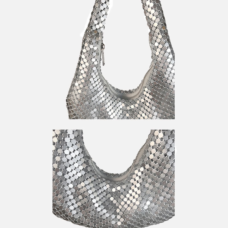 Abendtasche für Damen, Metall, glitzernd, glitzernd, Party-Geldbörse 