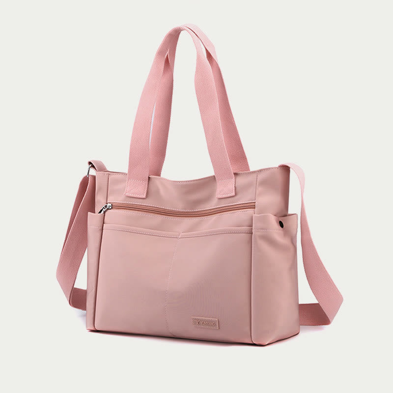 Minimalistische Tragetasche für Damen, große Handtasche aus Nylon für die Schule und Fitness