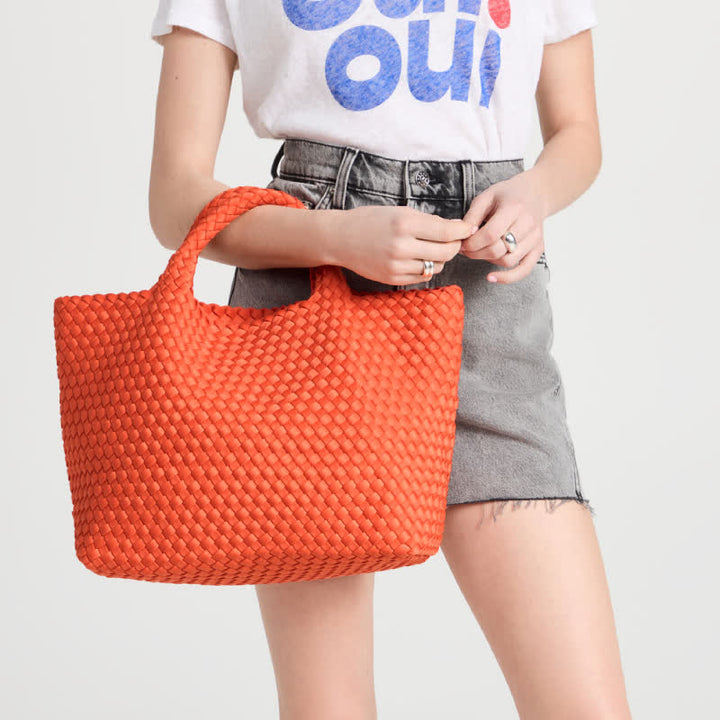 Handtasche für Damen, groß, für den Sommer oder den Strand, Kunstleder, Tragetasche