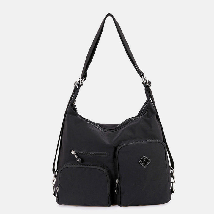Nylon Hobo Handtaschen Umwandlungs-Rucksack Umhängetasche Schultertasche