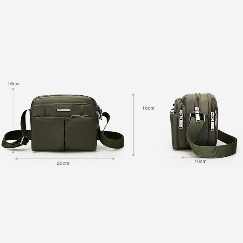Umhängetasche mit mehreren Taschen für Herren, leichte Mini-Umhängetasche aus Nylon