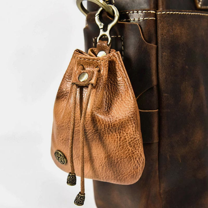Geldbörse für Damen, Vintage-Stil, Leder, Mini-Einkaufstasche