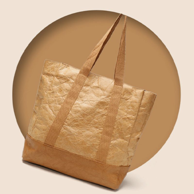 Umweltfreundliche wiederverwendbare Dupont-Papier-Einkaufstasche, große obere Handtasche, Schulter-Tagesrucksäcke