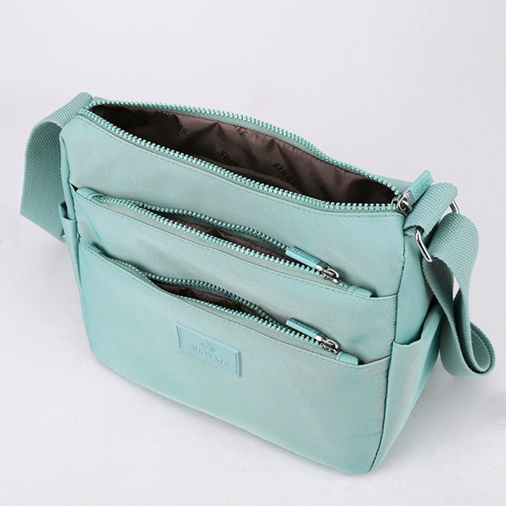 Geräumige Handtaschen mit mehreren Taschen für Damen, einfarbig, lässige Umhängetasche